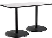 NPS® Café Table, 30" x 36" Rectangle, Round Base, 36" Height, Whiteboard