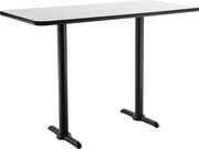 NPS® Café Table, 30" x 72" Rectangle, T Base, 42" Height, Whiteboard