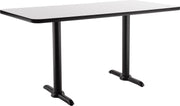 NPS® Café Table, 24" x 48" Rectangle, T Base, 30" Height, Whiteboard