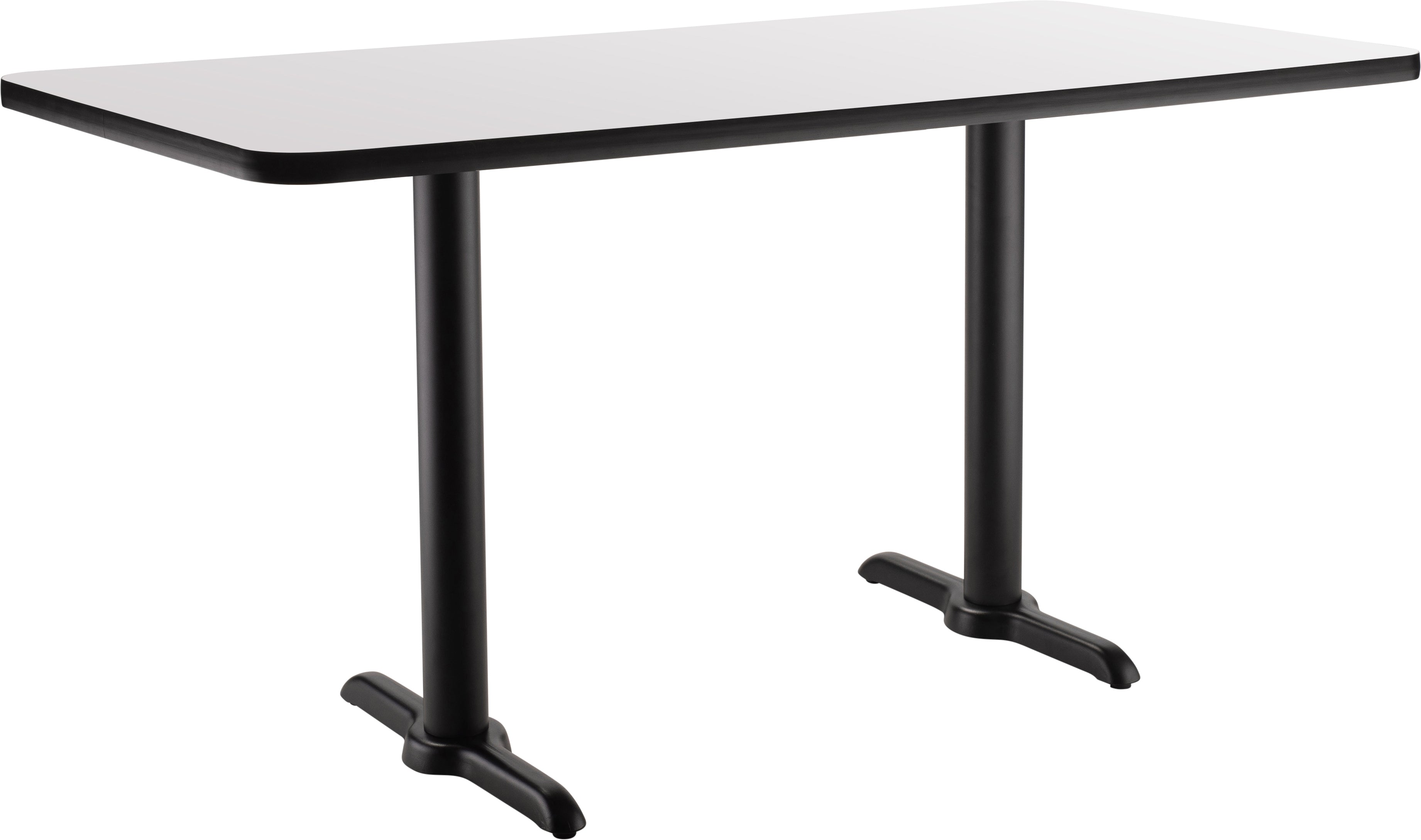 NPS® Café Table, 24" x 54" Rectangle, T Base, 30" Height, Whiteboard
