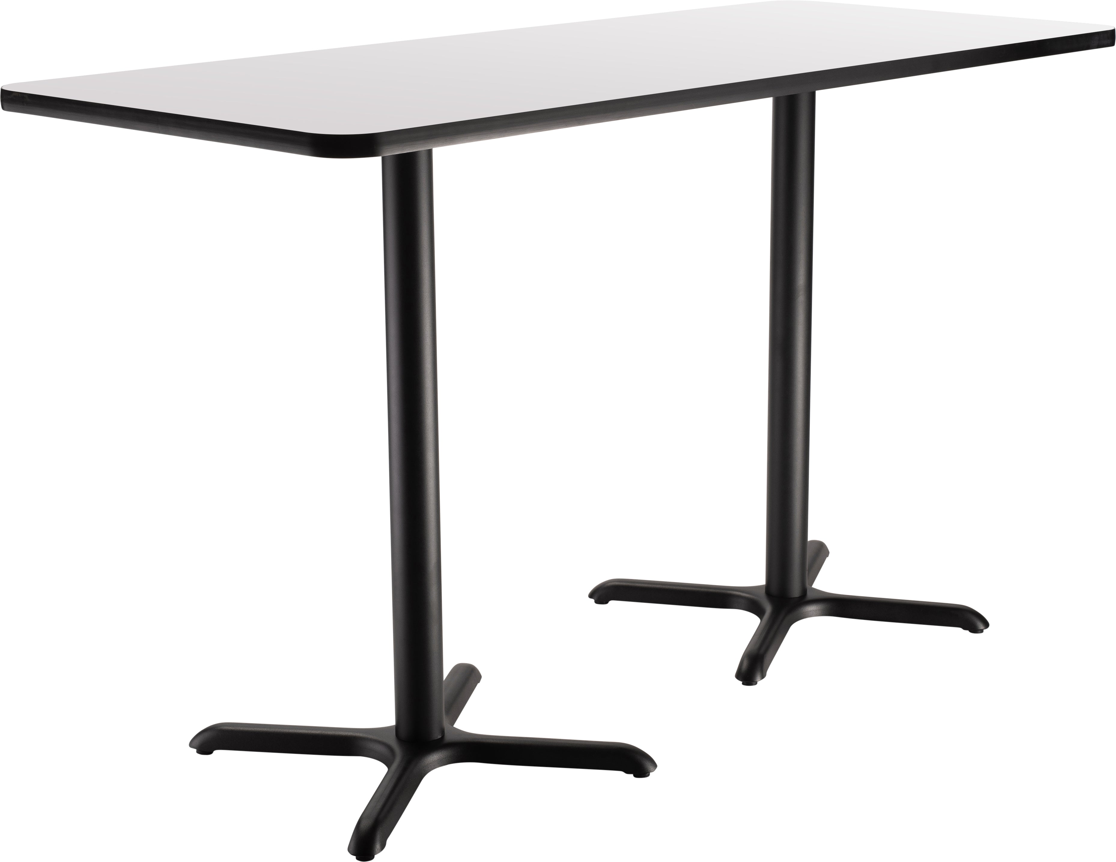NPS® Café Table, 30" x 36" Rectangle, X Base, 42" Height, Whiteboard