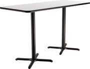 NPS® Café Table, 30" x 84" Rectangle, X Base, 42" Height, Whiteboard