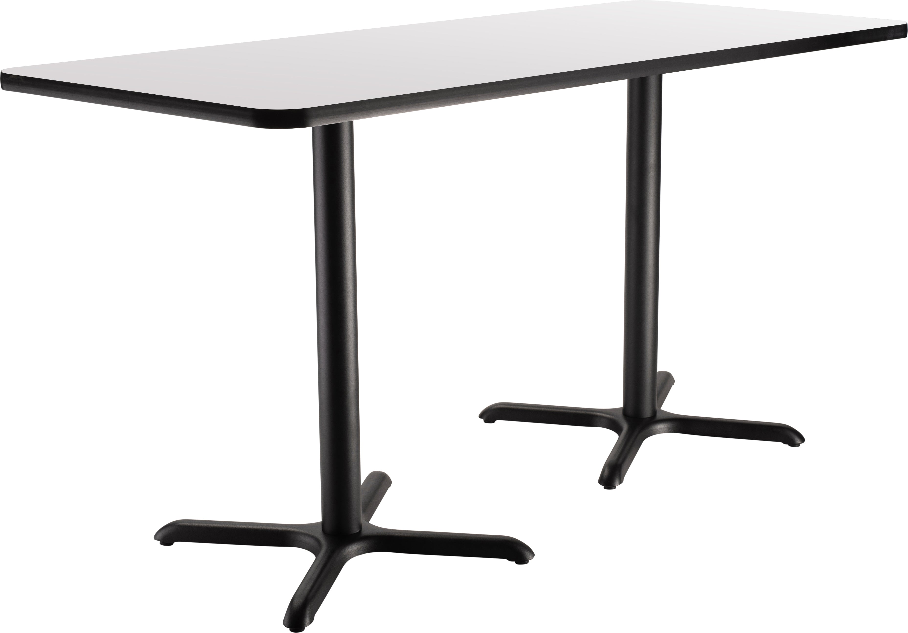 NPS® Café Table, 24" x 96" Rectangle, X Base, 36" Height, Whiteboard