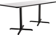 NPS® Café Table, 30" x 42" Rectangle, X Base, 30" Height, Whiteboard