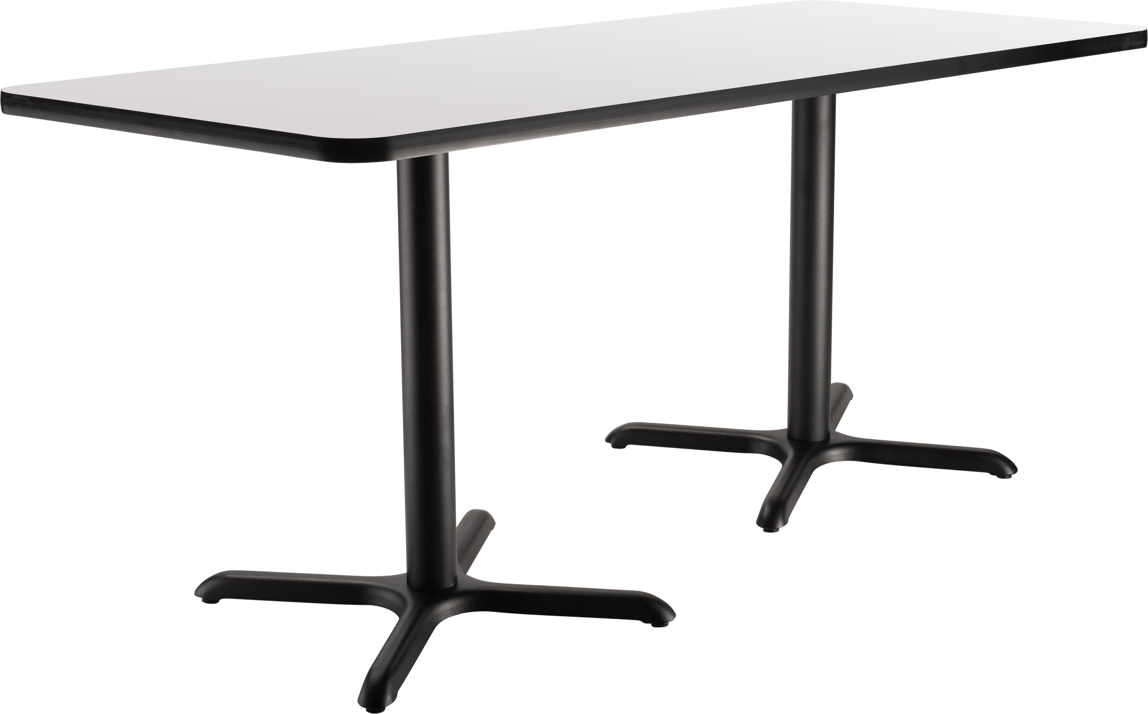 NPS® Café Table, 30" x 84" Rectangle, X Base, 30" Height, Whiteboard