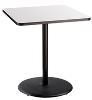 NPS® Café Table, 30" Square, Round Base, 42" Height, Whiteboard