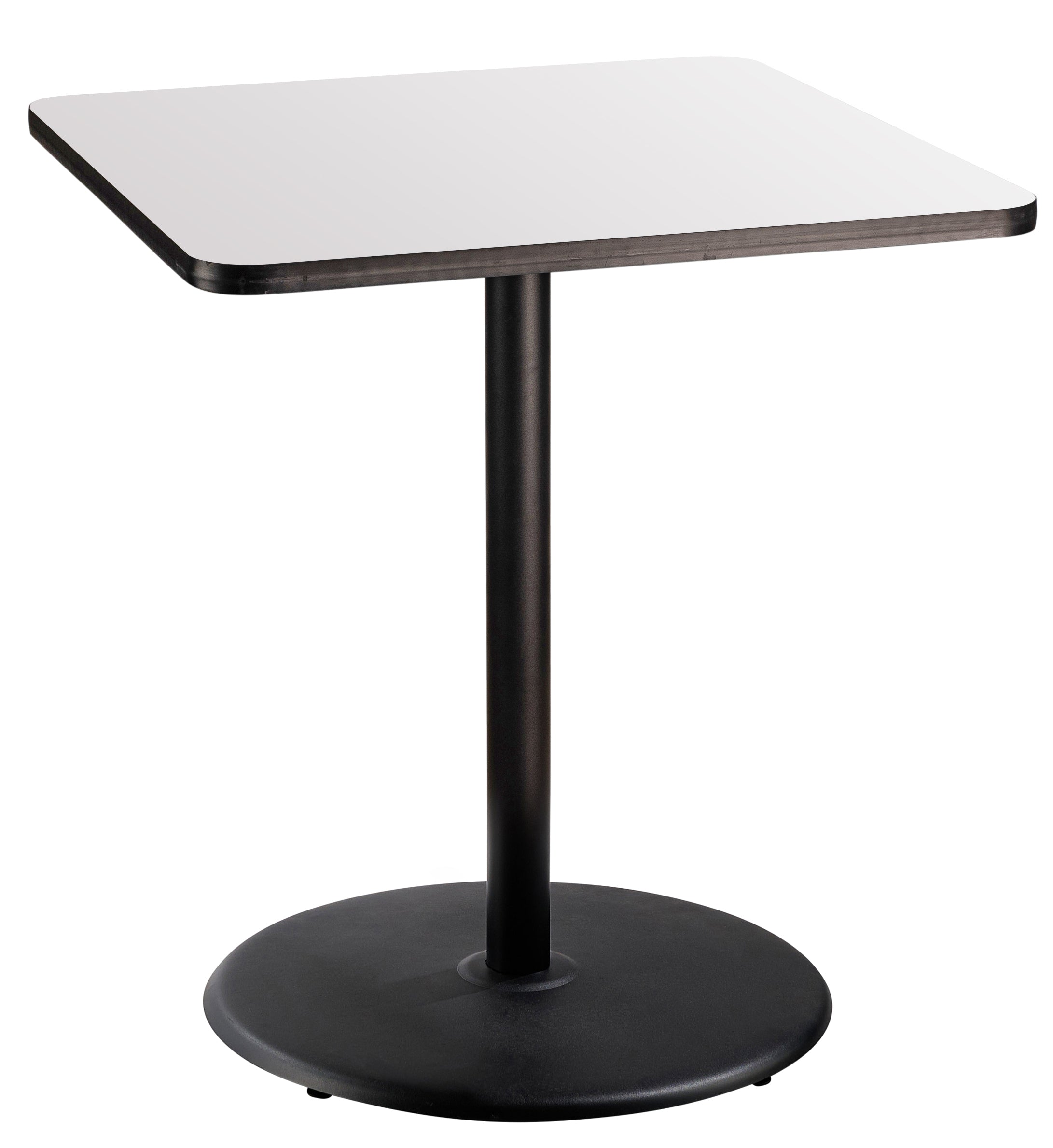 NPS® Café Table, 42" Square, Round Base, 42" Height, Whiteboard