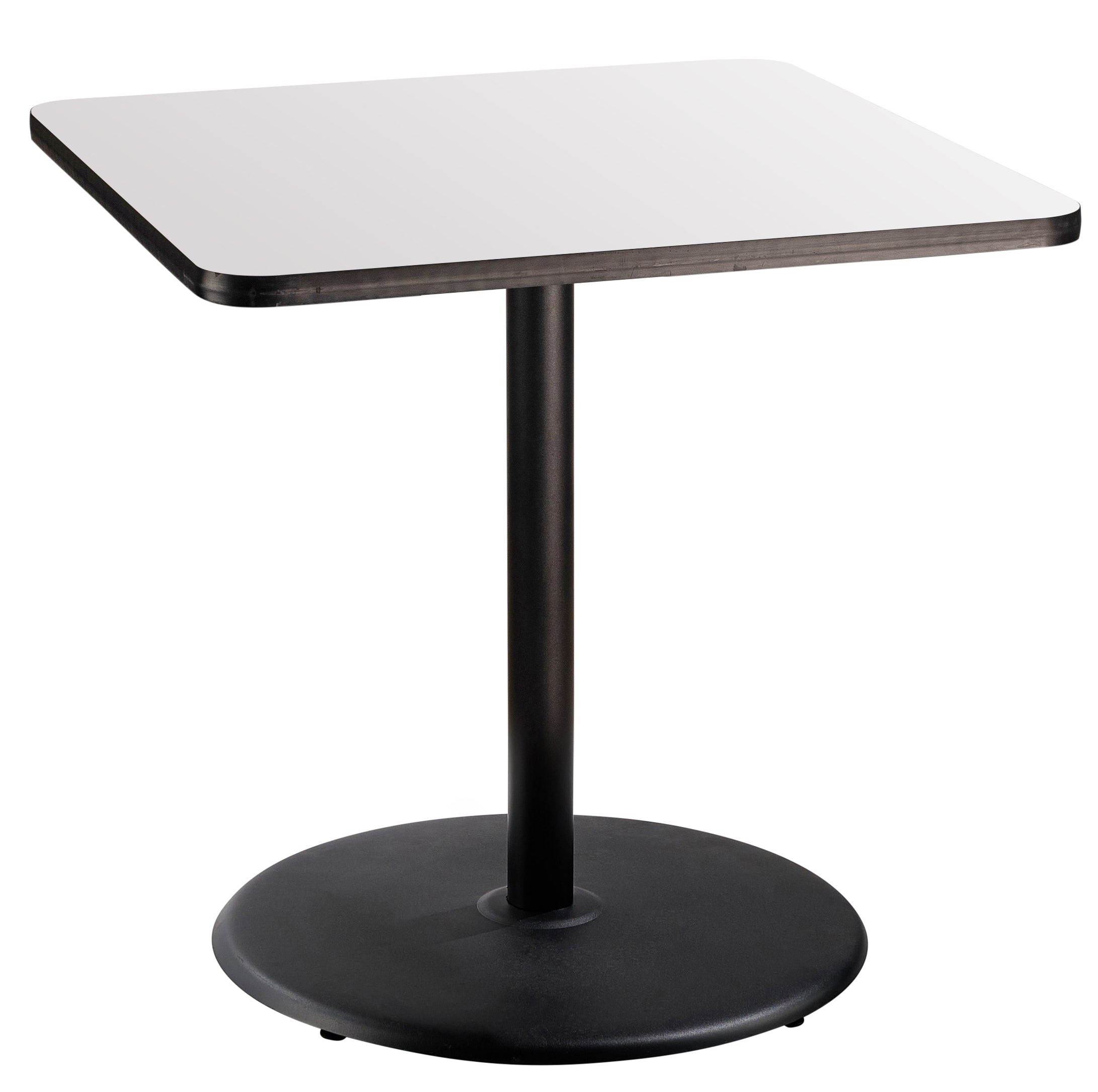 NPS® Café Table, 30" Square, Round Base, 36" Height, Whiteboard