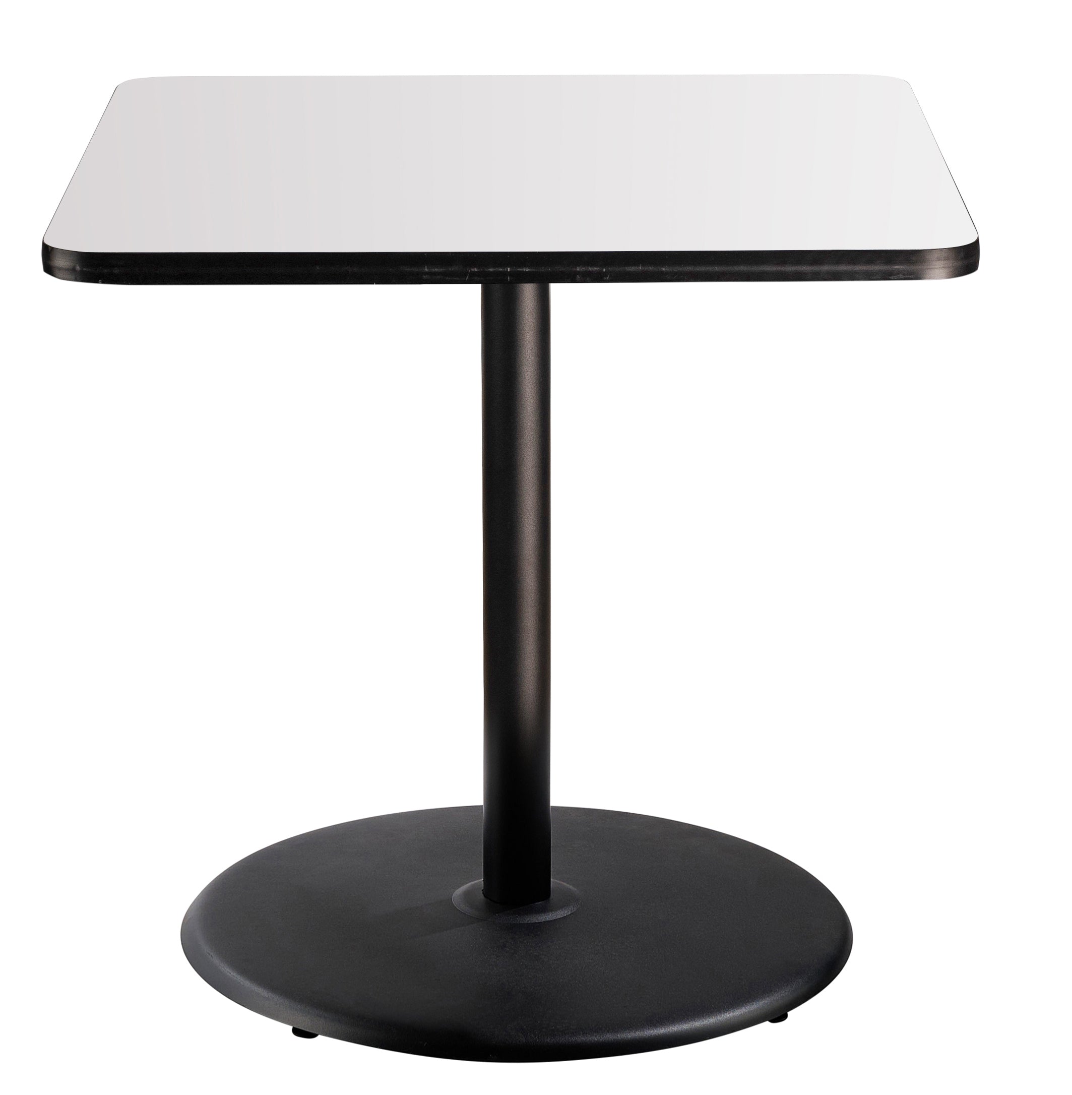 NPS® Café Table, 24" Square, Round Base, 36" Height, Whiteboard