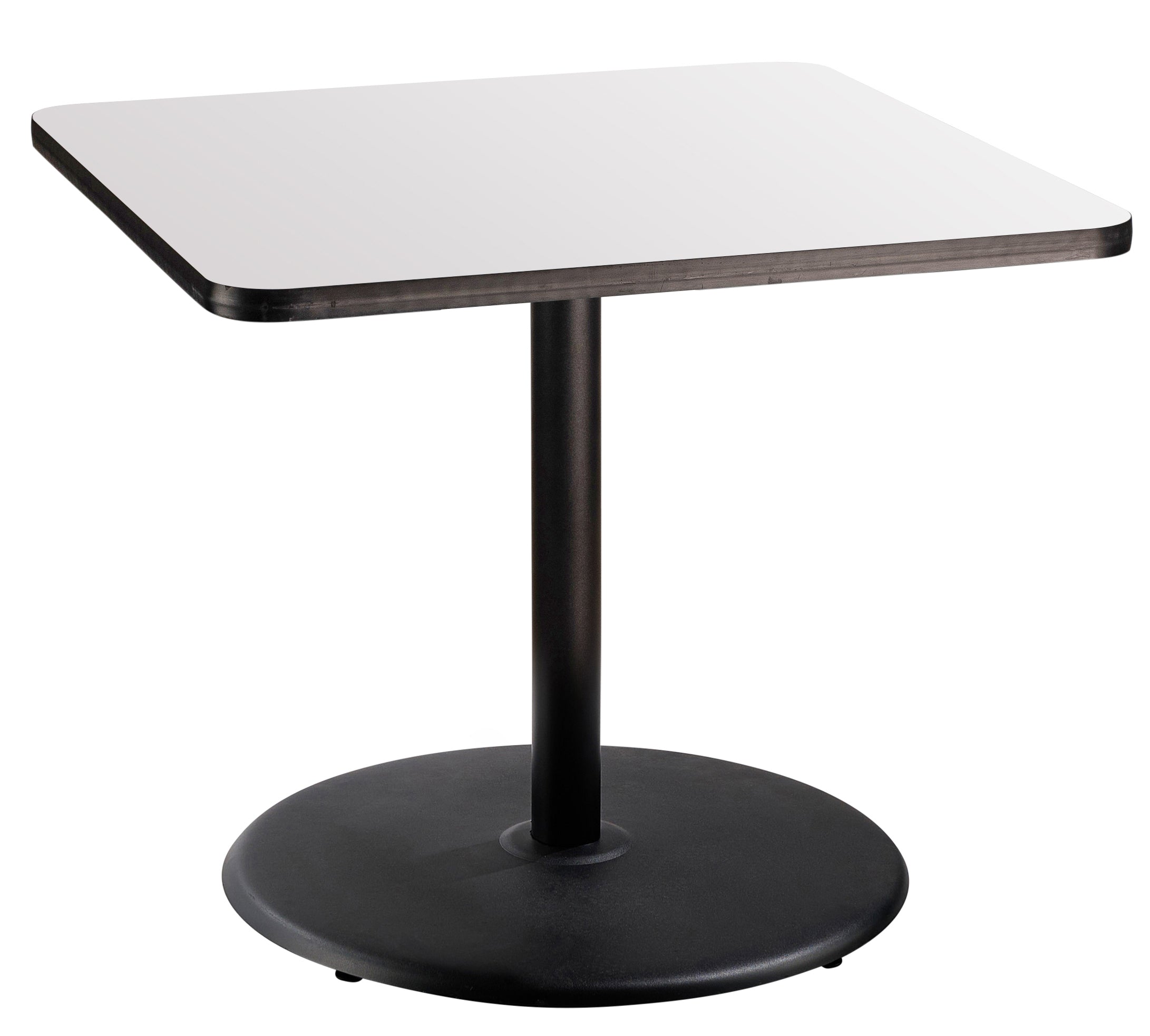 NPS® Café Table, 24" Square, Round Base, 30" Height, Whiteboard