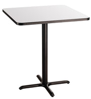 NPS® Café Table, 24" Square, X Base, 42" Height, Whiteboard