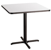NPS® Café Table, 42" Square, X Base, 36" Height, Whiteboard