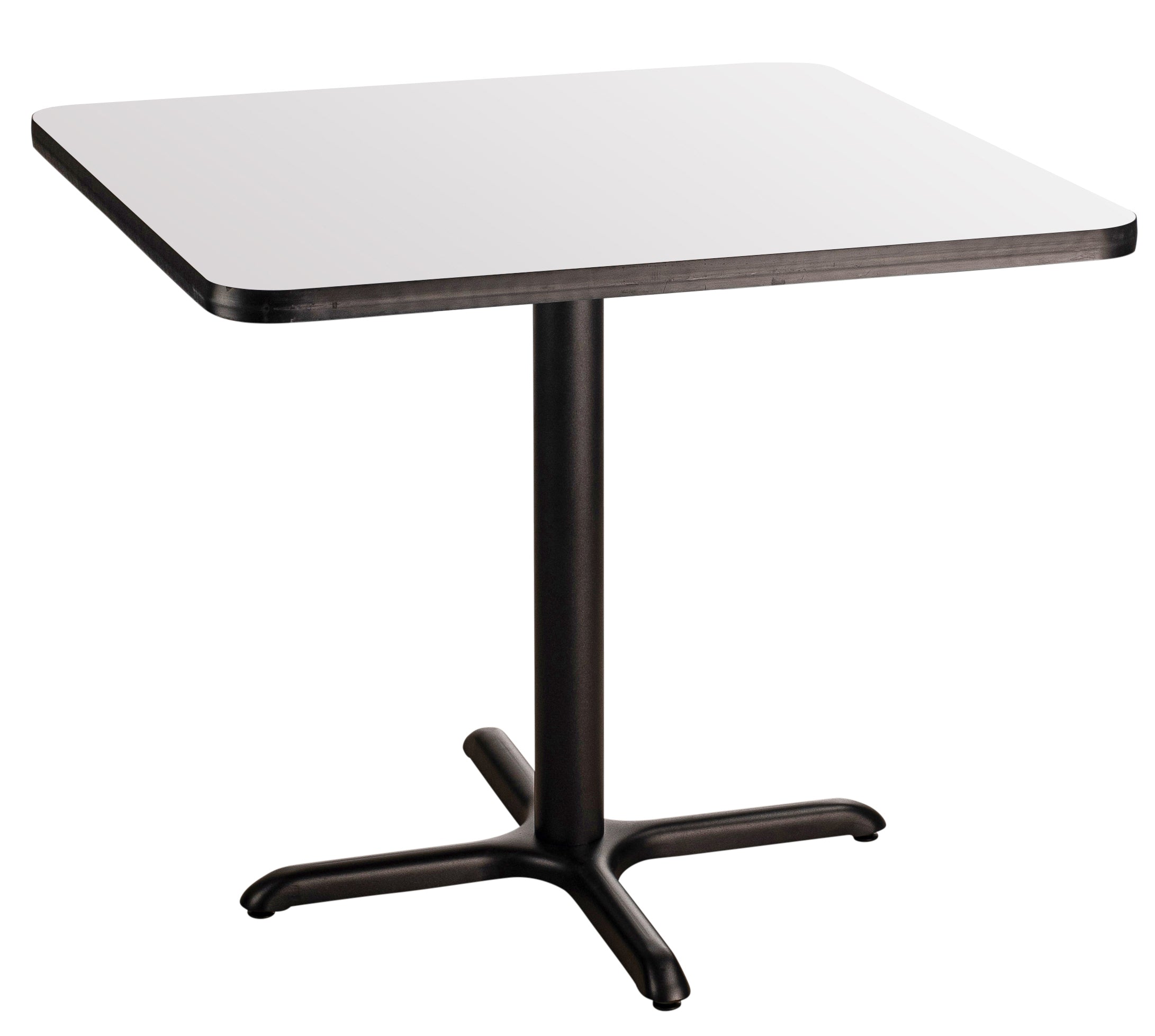 NPS® Café Table, 36" Square, X Base, 30" Height, Whiteboard