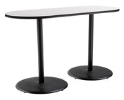 NPS® Café Table, 30" x 60" Racetrack, Round Base, 42" Height, Whiteboard