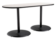 NPS® Café Table, 30" x 96" Racetrack, Round Base, 36" Height, Whiteboard