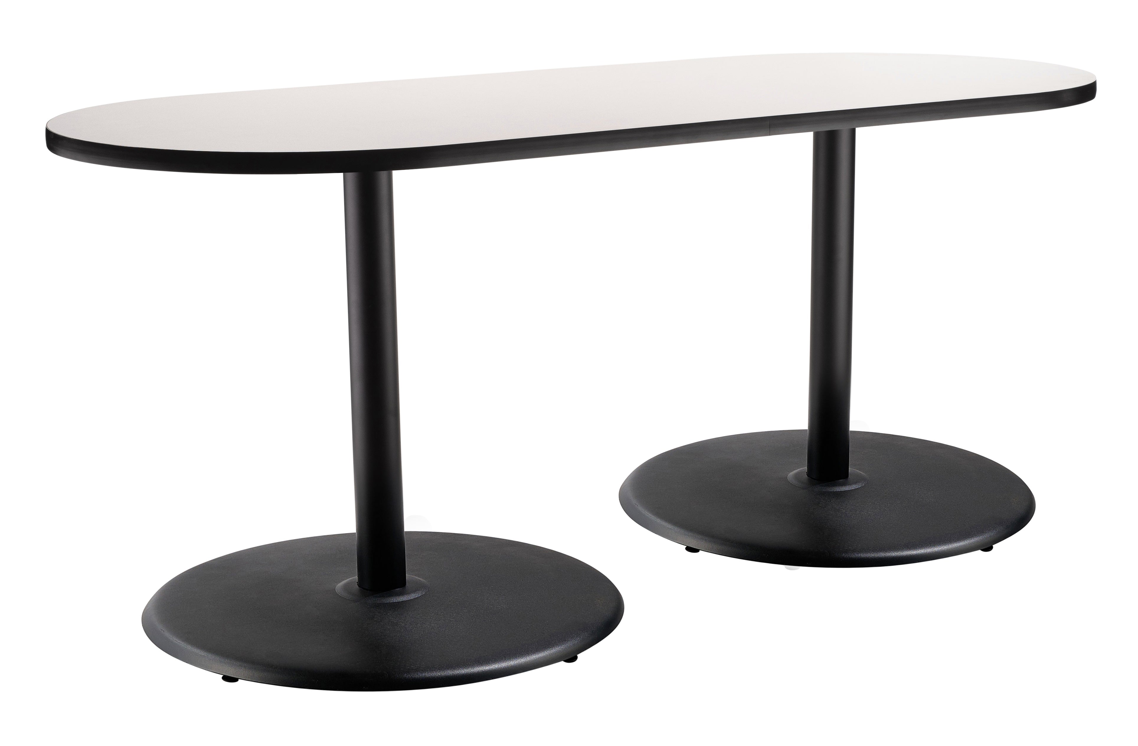 NPS® Café Table, 24" x 36" Racetrack, Round Base, 30" Height, Whiteboard