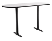 NPS® Café Table, 24" x 54" Racetrack, T Base, 42" Height, Whiteboard
