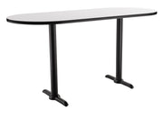 NPS® Café Table, 30" x 96" Racetrack, T Base, 36" Height, Whiteboard