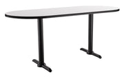 NPS® Café Table, 30" x 54" Racetrack, T Base, 30" Height, Whiteboard