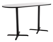 NPS® Café Table, 30" x 54" Racetrack, X Base, 42" Height, Whiteboard