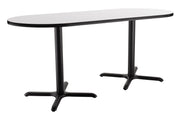 NPS® Café Table, 30" x 60" Racetrack, X Base, 30" Height, Whiteboard