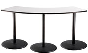 NPS® Café Table, 60° Curve, 24" x 91.25", Round Base, 42" Height, Whiteboard