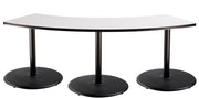 NPS® Café Table, 60° Curve, 24" x 91.25", Round Base, 30" Height, Whiteboard