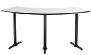 NPS® Café Table, 60° Curve, 24" x 91.25", T Base, 42" Height, Whiteboard