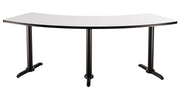 NPS® Café Table, 60° Curve, 24" x 91.25", T Base, 30" Height, Whiteboard