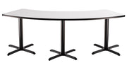 NPS® Café Table, 60° Curve, 24" x 91.25", X Base, 30" Height, Whiteboard
