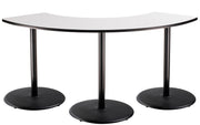 NPS® Café Table, 108° Curve, 24" x 92.75", Round Base, 42" Height, Whiteboard