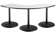 NPS® Café Table, 108° Curve, 24" x 92.75", Round Base, 36" Height, Whiteboard