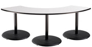 NPS® Café Table, 108° Curve, 24" x 92.75", Round Base, 30" Height, Whiteboard