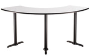 NPS® Café Table, 108° Curve, 24" x 92.75", T Base, 42" Height, Whiteboard