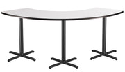 NPS® Café Table, 108° Curve, 24" x 92.75", X Base, 36" Height, Whiteboard