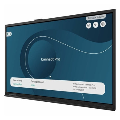 Innex CT75 75in QLED Collaboration Display - 4K UHD - Built-in AI Camera &amp; Mic Array - Wireless Conferencing - Non-OS