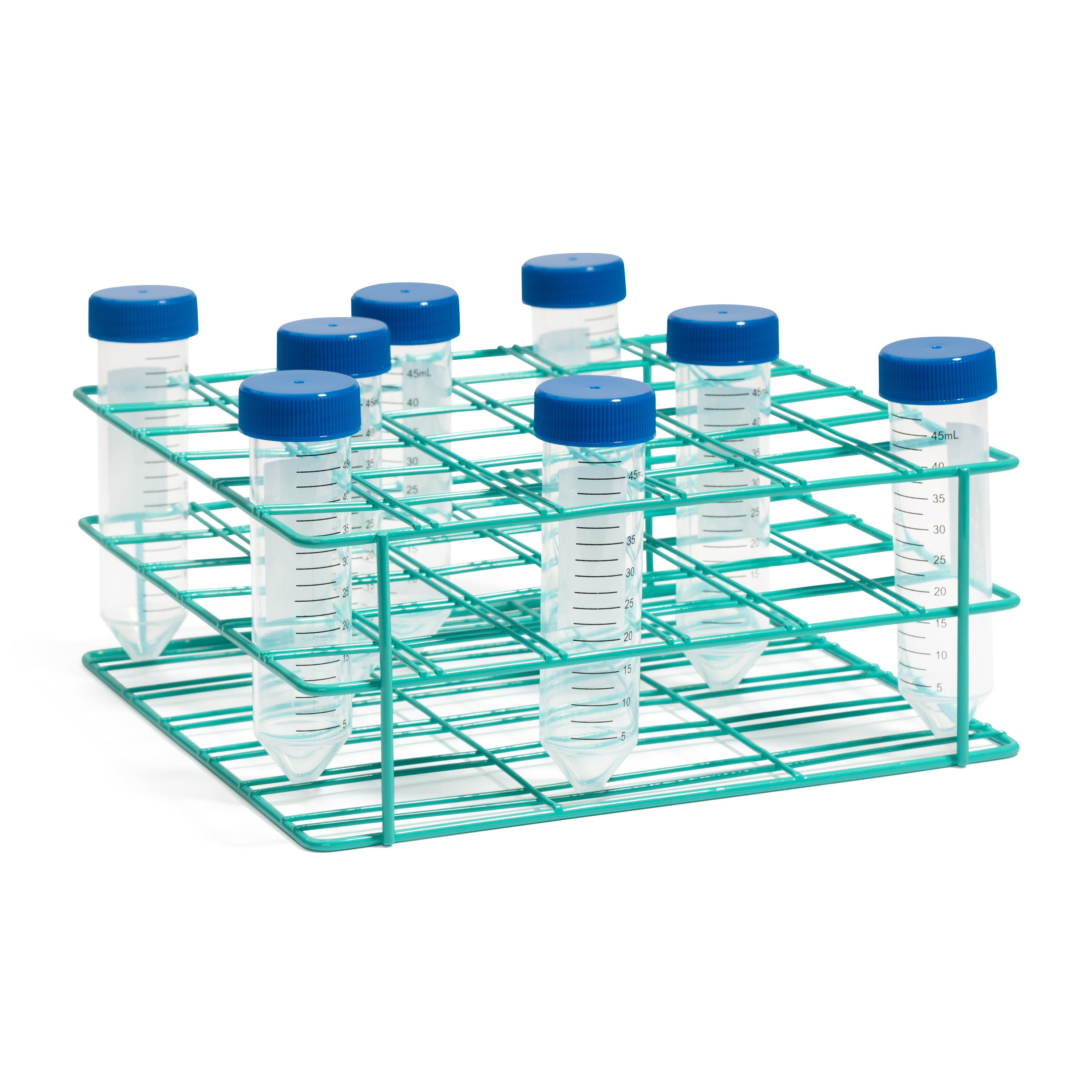 United Scientific® Coated Wire Rack, 50 mL Centrifuge Tubes, 36 Place, Teal
