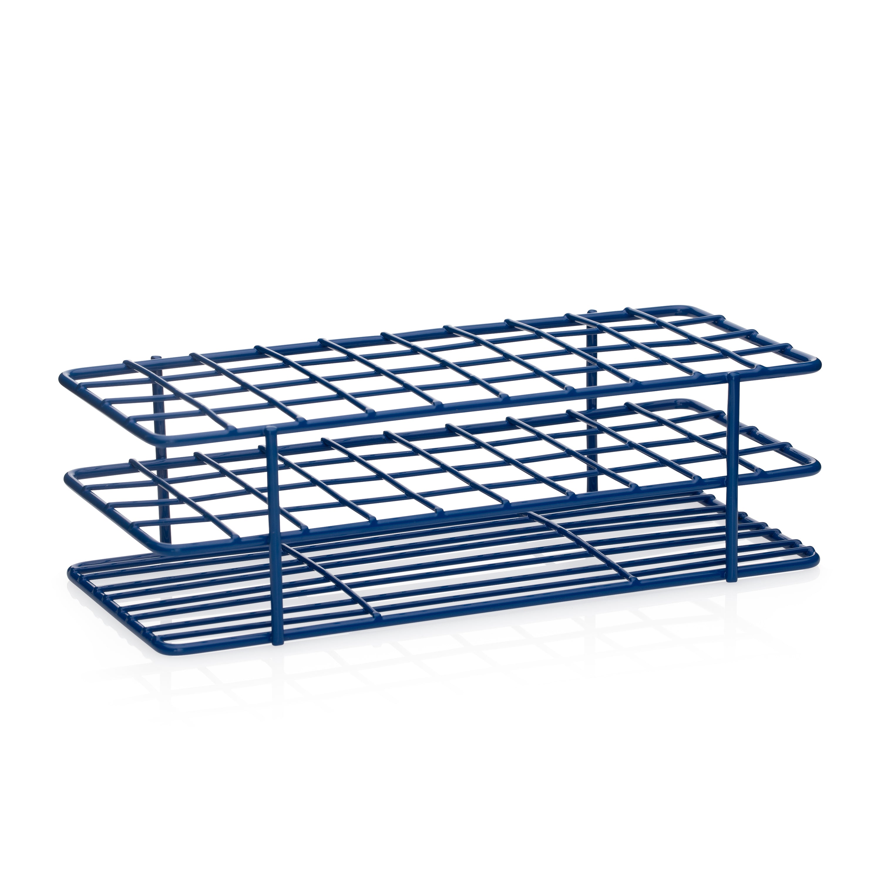 United Scientific® Coated Wire Rack, 13-16 mm Tubes, 40 Place, Blue