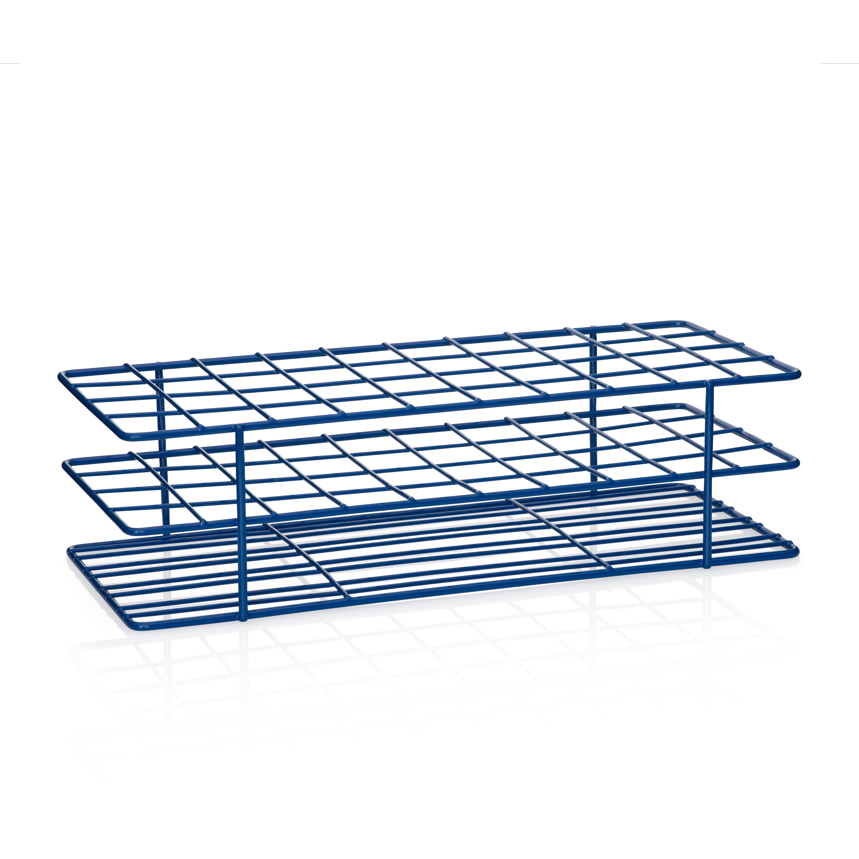 United Scientific® Coated Wire Rack, 20-25 mm Tubes, 40 Place, Blue