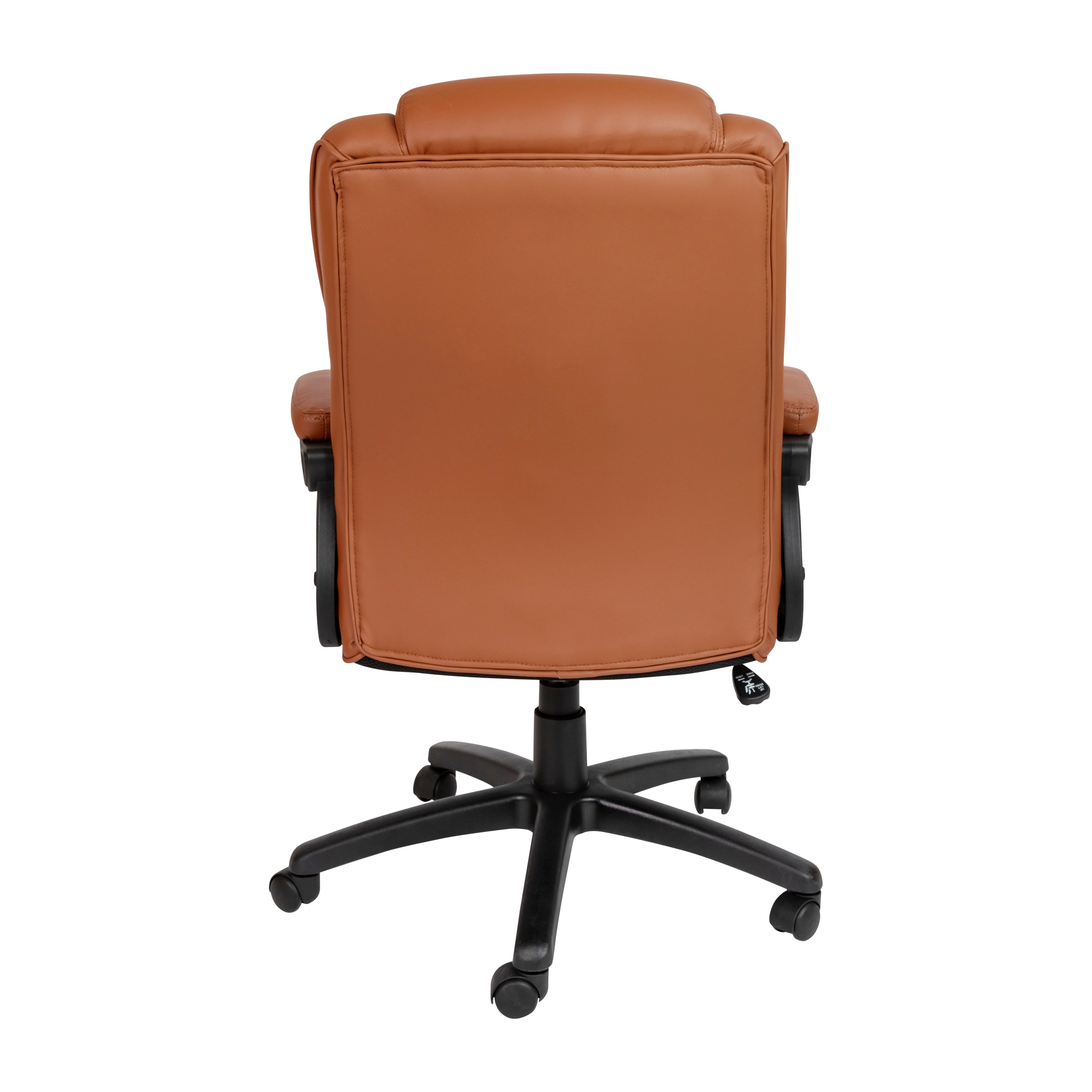 Flash Fundamentals Big & Tall 400 lb. Rated Brown LeatherSoft Swivel Office Chair with Padded Arms