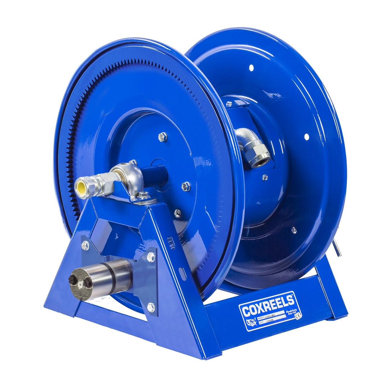 Hose Reel, 1125PCL, 250 ft Hose L, Steel, Motor