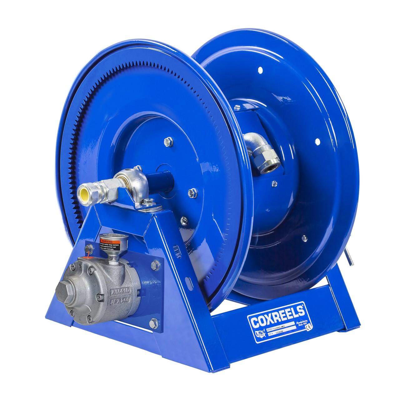 Cord Reel, 1125PCL, 250 ft Hose L, Motor Drive, Steel