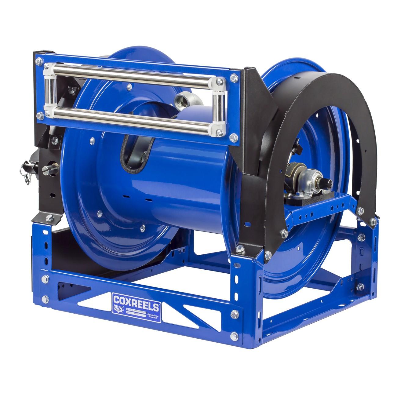 Hose Reel, 1600, 1 1/2 Inch ID, 50 ft Hose L, Steel, Motor