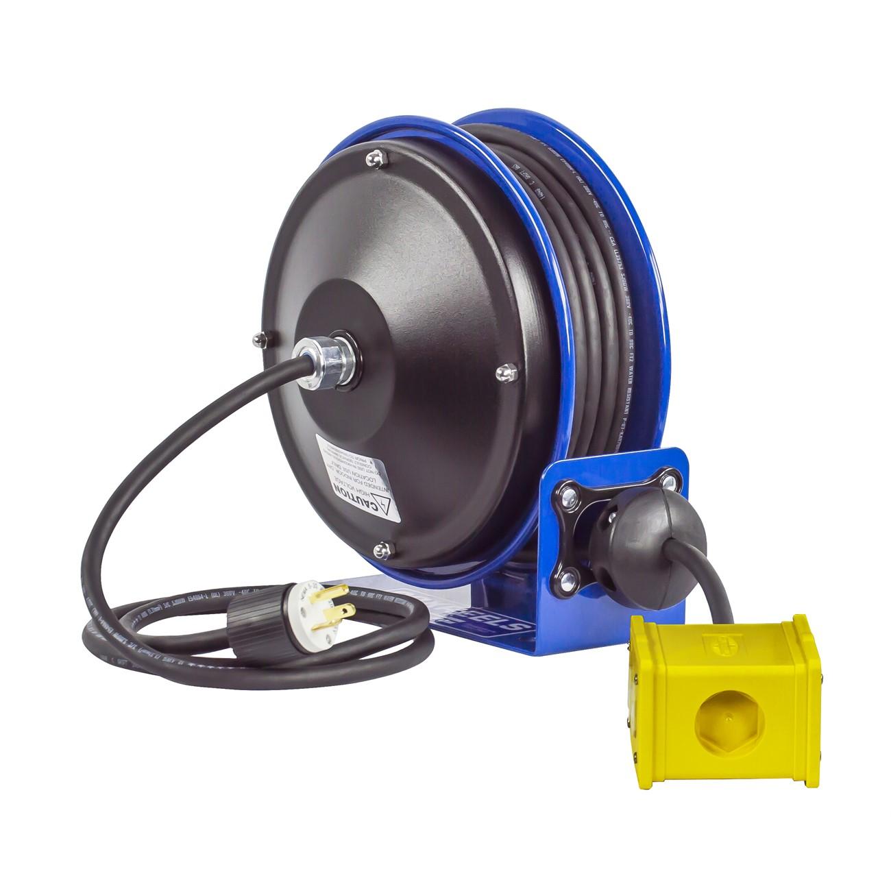 Cord Reel, PC10, 30 ft Hose L, Spring Drive, Steel