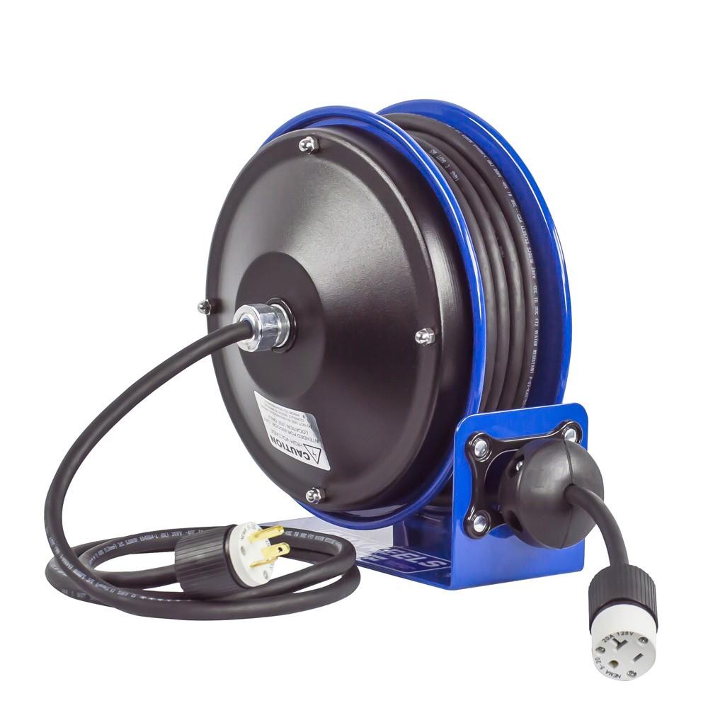 Cord Reel, PC10, 30 ft Hose L, Spring Drive, Steel