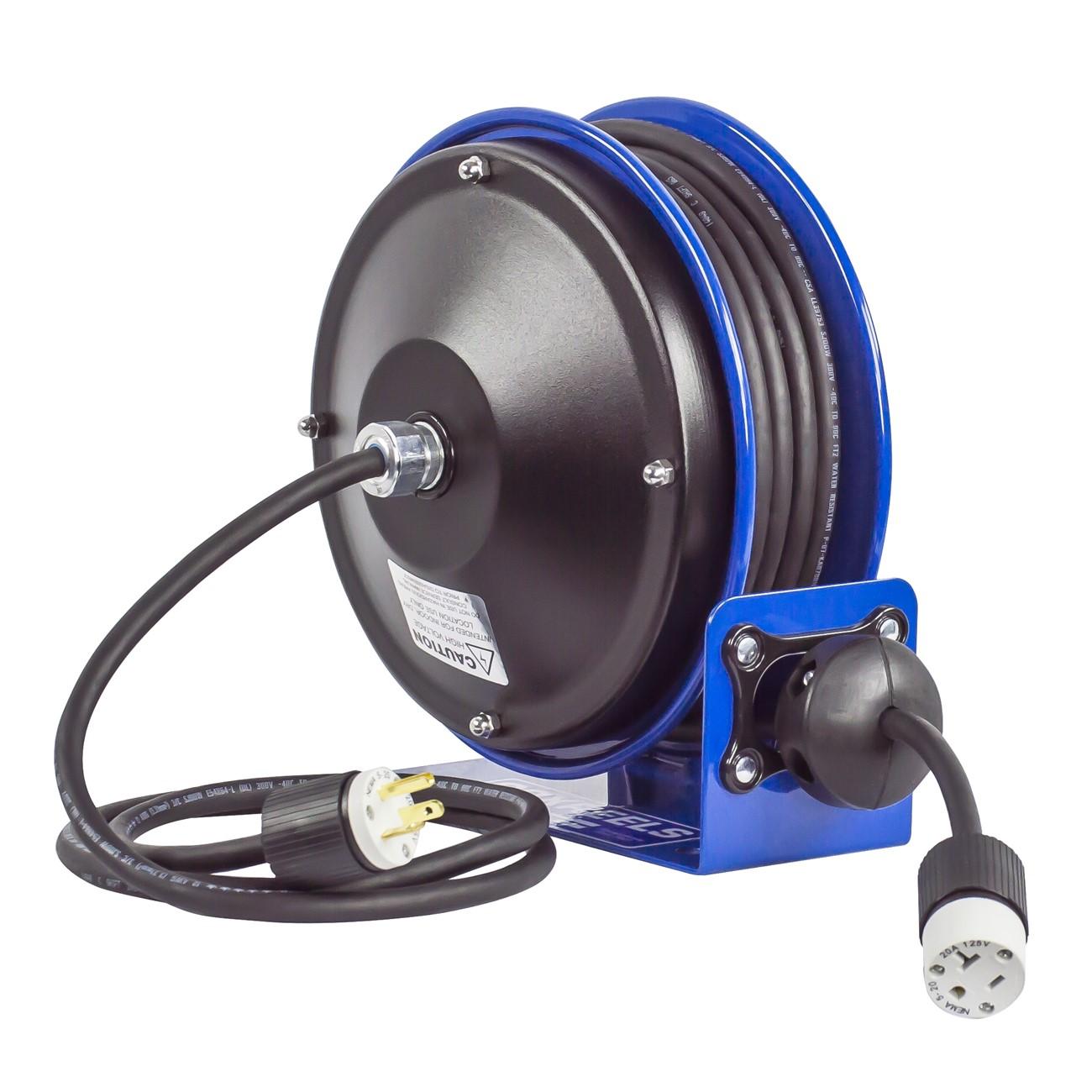 Cord Reel, PC10, 30 ft Hose L, Spring Drive, Steel
