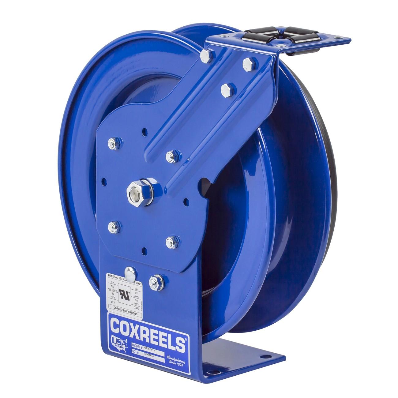 Cord Reel, PC, 50 ft Hose L, Spring Drive, Steel