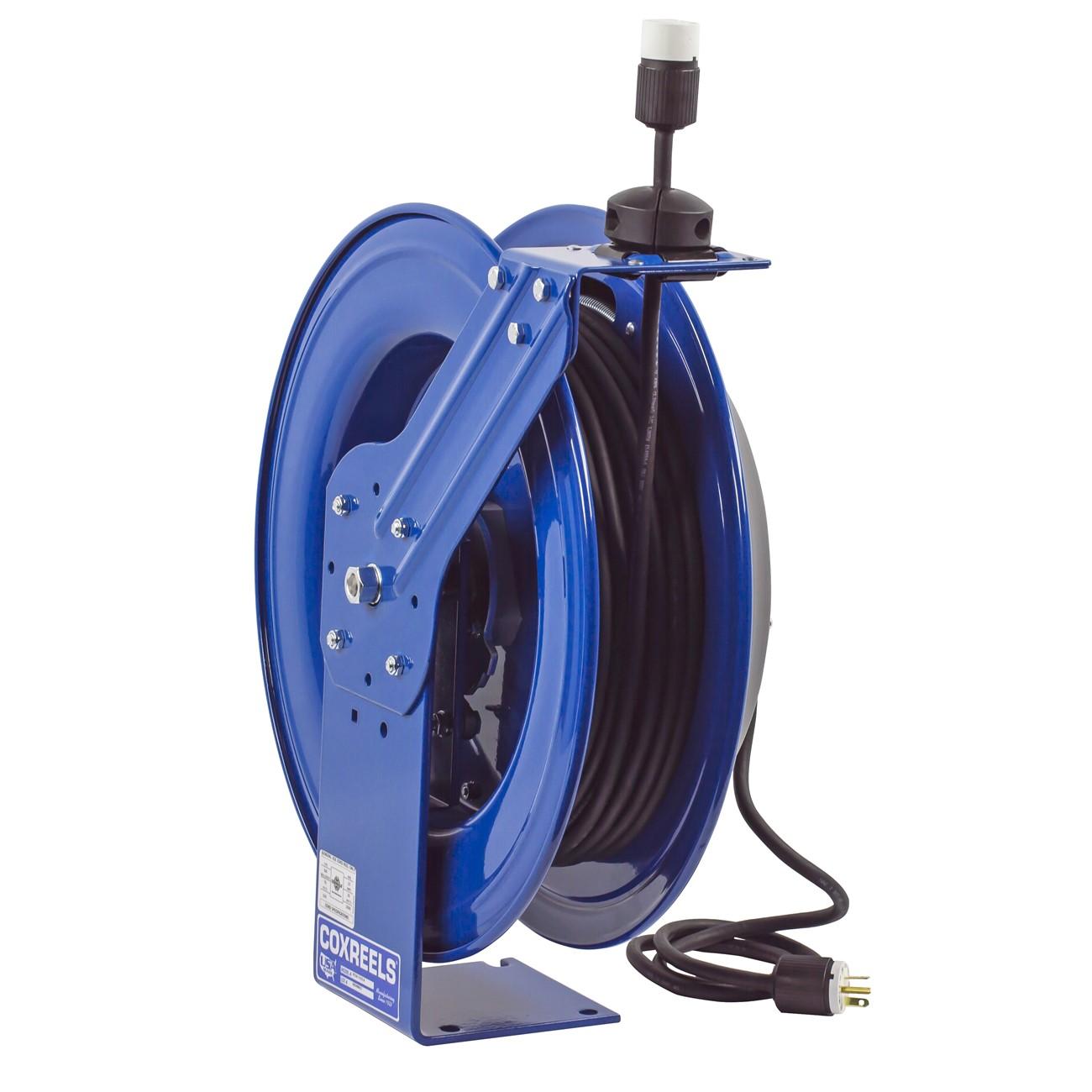 Cord Reel, PC, 75 ft Hose L, Spring Drive, Steel