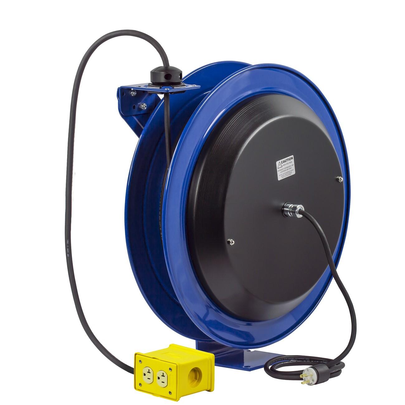 Cord Reel, PC, 100 ft Hose L, Spring Drive, Steel