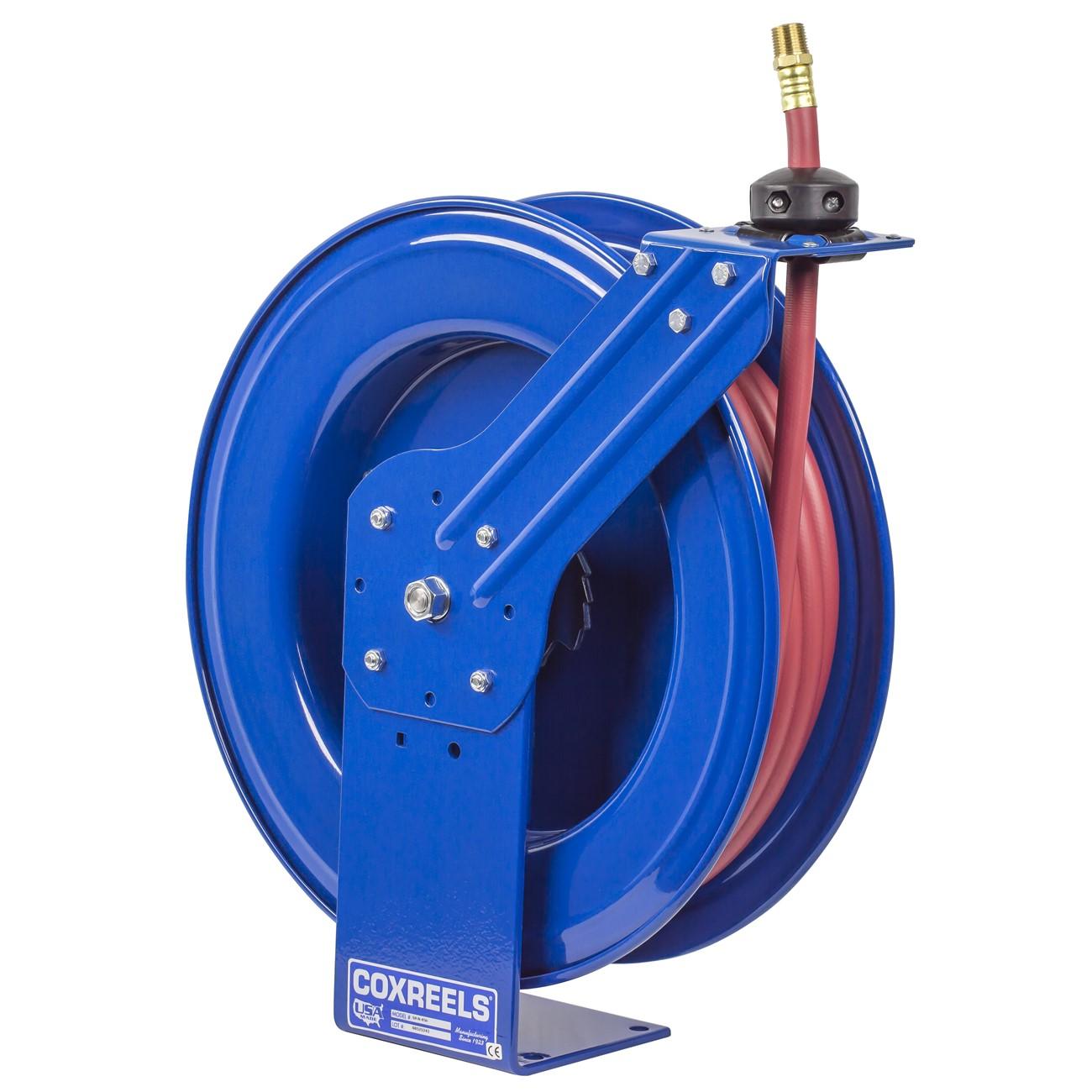 Hose Reel, SH, 1/2 Inch ID, 3/4 Inch OD, 50 ft Hose L, Steel